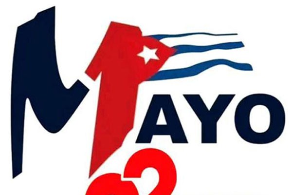 Logo Primero de Mayo en Cuba 2024.