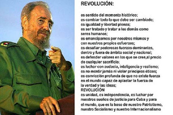 Fidel y su concepto Revolución
