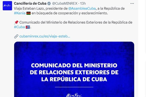 Cuba atenta a la situación de los médicos secuestrados desde el 2019 en Kenia