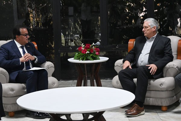 Recibió presidente de Cuba a ministro de Salud de Egipto