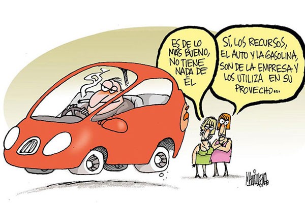 Caricatura acerca de la corrupción