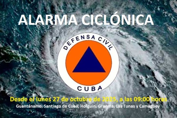 Decreta Defensa Civil alarma ciclónica en provincias orientales