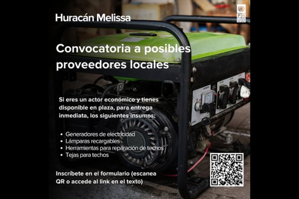 Convoca PNUD a actores locales para recuperación tras Melissa 