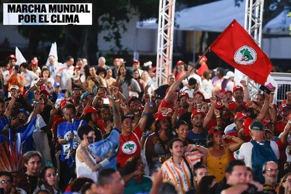 Global Climate March in the Amazonian Brazilian City of Belém 