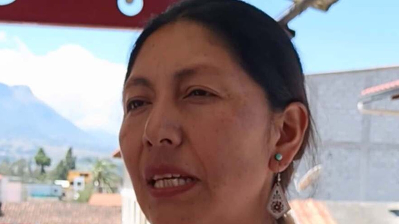 Lideresa indígena y excandidata vicepresidencial ecuatoriana Pacha Terán