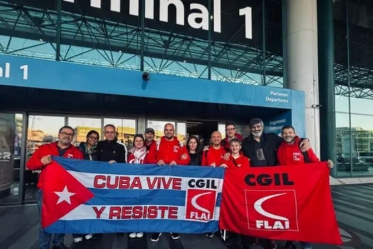 Italian union delegation departs for Cuba on solidarity mission 