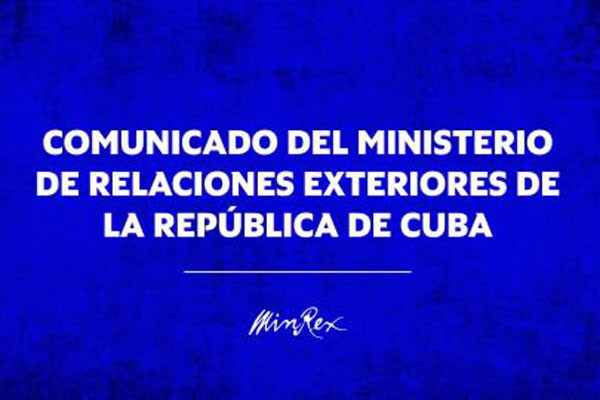 MINREX Cuba.