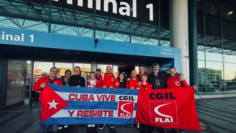 Italian union delegation departs for Cuba on solidarity mission