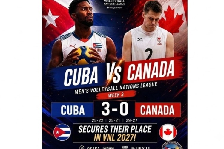 Cuba defeats Canada to guarantee presence in the 2027 Nations League
